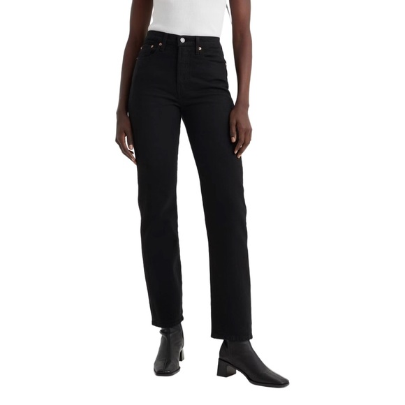 Levi's Denim - Levi black wedgie straight ankle length jeans